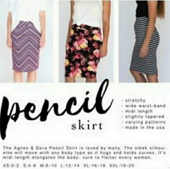 NWT AGNES & DORA Black & Teal Pencil Skirt S Fits 4 - 6 - Picture 6 of 6